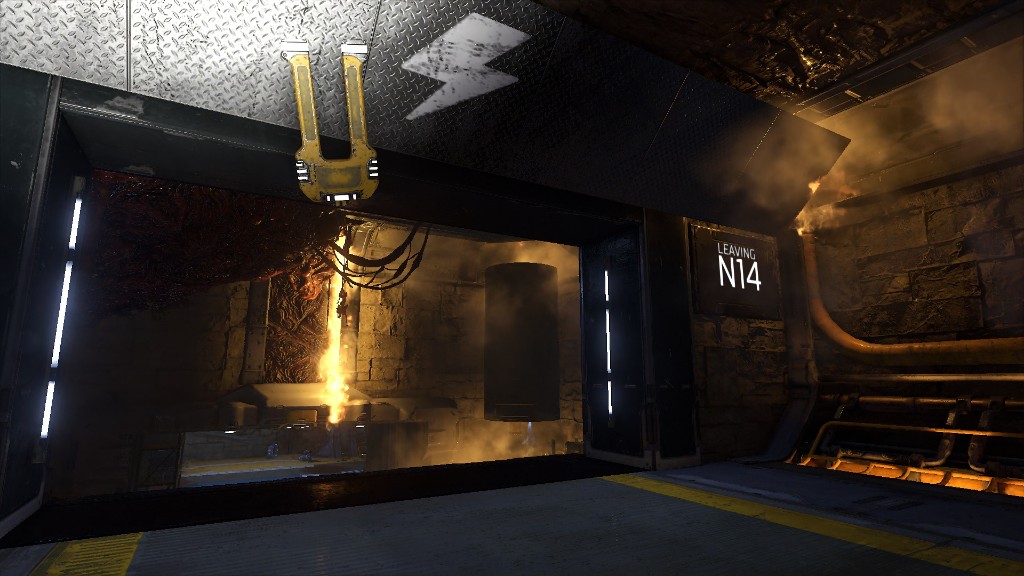 Guards fled through the tunnels under the service docks.